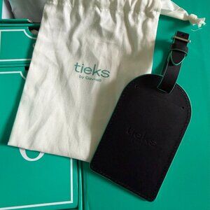 TIEKS BY GAVRIELI MATTE BLACK LEATHER LUGGAGE NEW IN TOTE RARE